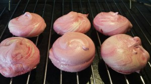 pink meringues